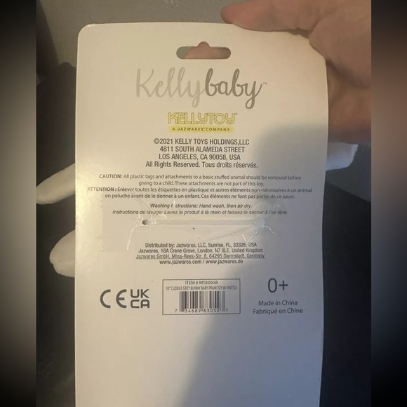 Kelly Baby Plush Rattle Rabbit NWT - Picture 2 of 3